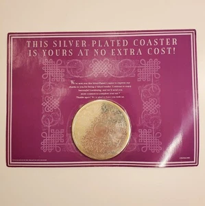 Vintage 1993 Reader's Digest Successful Gardening Promo Silver Plated Coaster - Picture 1 of 13