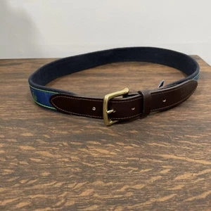 NWOT Mens 32 Vineyard Vines Leather Dartmouth Belt - Picture 1 of 6