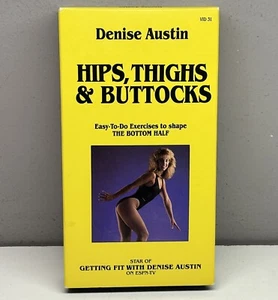 Denise Austin Hips Thighs Buttocks VHS 1987 Video Tape ESPN Fitness Exercise VTG - Imagen 1 de 14
