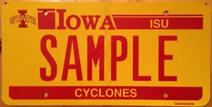 Iowa State University Cyclones Nummernschild Probe ISU Klone Cy Cardinal Ames - Bild 1 von 11