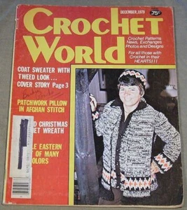 Crochet Pattern Book Crochet World December 1979 Featuring Coat Sweater - Picture 1 of 1