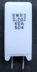 2 x KOA BWR Drahtwiderstand 0,2Ohm  0R2 3W 5%  Wirewound Resistor stehend - Bild 1 von 9