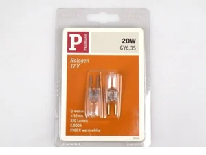 2x Stück 20W Paulmann 831.16 Halogen Stiftsockel GY6.35 Warmweiß 12V 44mm 330Lm - Bild 1 von 1
