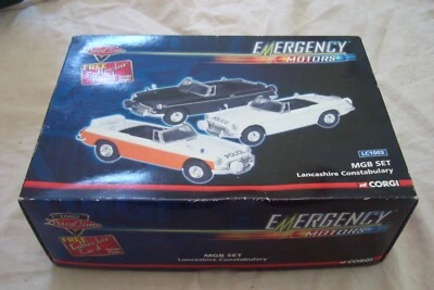 CORGI EMERGENCY MOTORS LC1003 SET 3 MGB MODEL CARS, LANCASHIRE CONSTABULARY 1:43 - Image 1 of 4
