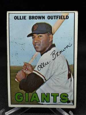 1967 Topps #83 Ollie Brown San Francisco Giants Baseball - Image 1 of 2