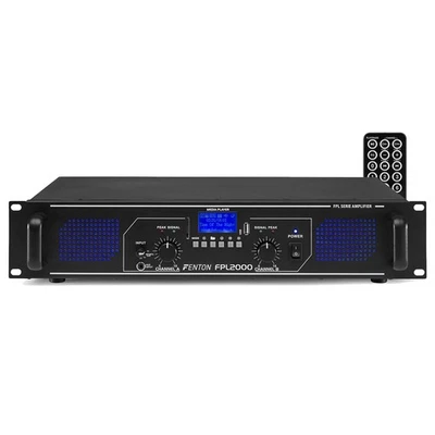 Fenton FPL2000 Bluetooth Digital Amplifier 2 Channel PA Amp 4000W LED EQ - Image 1 of 4
