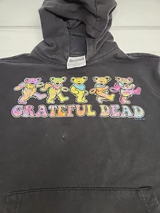 Grateful Dead Dancing Bears Hoodie Mens Med Black Pullover Sweatshirt Rock Band - Picture 1 of 8