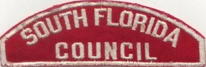 BOY SCOUT RWS SOUTH FLORIDA / COUNCIL RED & WHITE FULL STRIP - Picture 1 of 1
