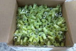 3M MNG10-8RK 500 Pk 12 to 10 AWG Wire Size 1000V Max Yellow Ring Terminal - Picture 1 of 11
