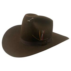 Sombrero de Vaquero John B Stetson 4X Castor Talla Marrón Chocolate XXXX Talla 7 - 7 1/8 - Imagen 1 de 18