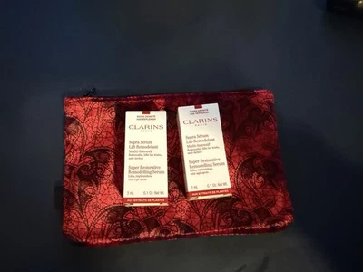 2 X CLARINS Super Restorative Remodeling Serum MINI SIZE 3ml/0.1 oz EACH NIB - Image 1 of 4