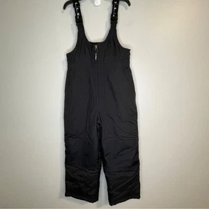 LL Bean Unisex Kids Bib Snow Pants Size 5-6 Very Black Overalls - Picture 1 of 9