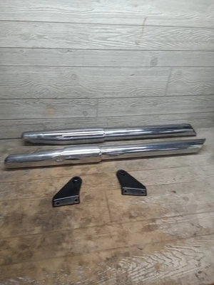 Triumph Oem 865 Speedmaster Muffler Exhaust Pipe Tips 2206413 2206414 - Image 1 of 4