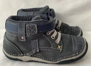 Stride Rite GARRETT BOYS Infant 6.5M Blue Leather/Suede Walkers EUC SRT - Picture 1 of 7
