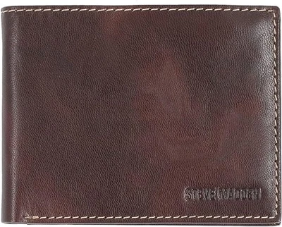 Steve Madden Mens Leather & RFID Wallet Extra Capacity Attached Flip Pockets-BRN - Image 1 of 4
