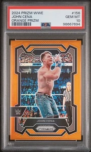 2024 Prizm WWE John Cena Orange Prizm /99 #156 PSA 10 Goat - Picture 1 of 2