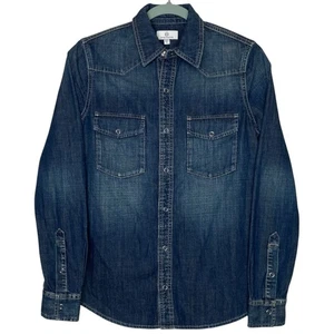 AG Adriano Goldschmied Jeanshemd Damen Small Langarm Button Down Western - Bild 1 von 9