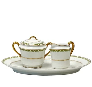 Haviland Limoges France Porzellan Sahne & Zuckerdeckel mit Servierplatte - Bild 1 von 5