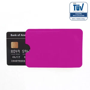 RFID Karten Schutzhülle NFC Blocker Kreditkarte EC Karte Abschirmung - Pink - Bild 1 von 18