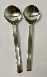 Georg Jensen Denmark Tanaquil Stainless Round Bowl Soup Gumbo Spoon - Picture 1 of 8