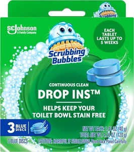 Scrubbing Bubbles Continuous Clean Drop-Ins Toilet Cleaner Tablet, Repels Tough - Picture 1 of 7