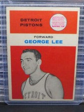 1961-62 Fleer George Lee Rookie Card RC #27 Detroit Pistons