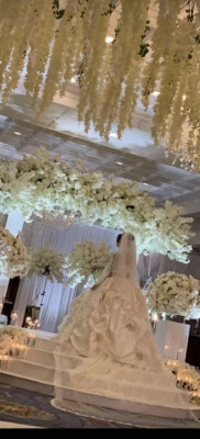 Vestido de novia marfil vestido de baile estrás cuentas cristal hecho a medida talla 4 Foto 1 de 4