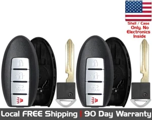 2x New Replacement Proximity Key Fob SHELL / CASE For Select Nissan Infiniti - Picture 1 of 11