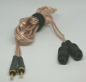 Bang Olufsen Tandberg Speaker Cables 2Pin DIN Female to Male RCAs 5ft Pair NEW - Picture 1 of 3