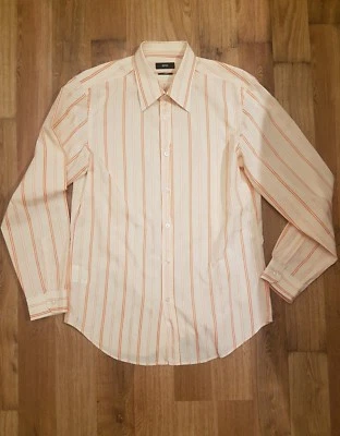 Camicie Hugo Boss slim fit da uomo con bottoni a righe 100% cotone taglia 41/... - Immagine 1 di 4