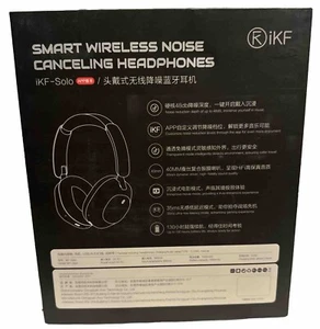 iKF-Solo Wireless Headphones Bluetooth 5.3 Active Noise Cancelling Smart App ... - Picture 1 of 1