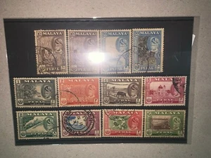 Malaysia malaya 1957-1961 perak 11pcs from 1 cents to $5 used - Picture 1 of 1