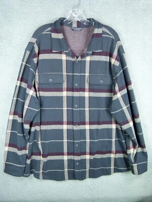 Alpine Design Mens Gray Plaid Thick Flannel Longsleeve Collared Button Shirt XXL - Image 1 of 4