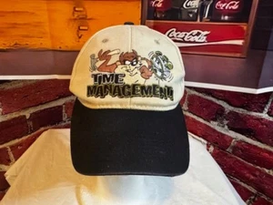 Looney Tunes Tasmanian Devil Time Management Vintage Adjustable Hat Cap - Picture 1 of 5