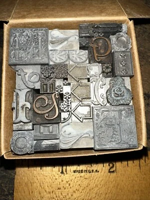 Print Blocks “ Ornamental Borders Dingbats ” Variety of Designs! #52 Beautiful - Image 1 of 4