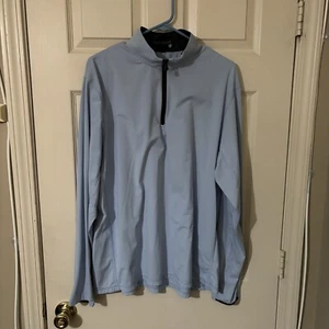 Greyson Herren XL blau einfarbig 1/4 Reißverschluss Pullover Wolf Stretch Golf Sportjacke - Bild 1 von 12