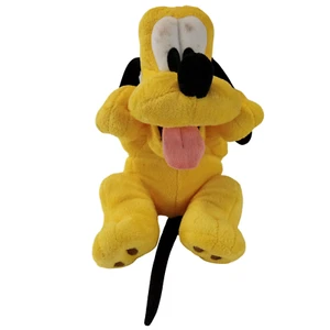Disney Pluto Plush Toy - 10" Stuffed Animal with Green Collar - Picture 1 of 8