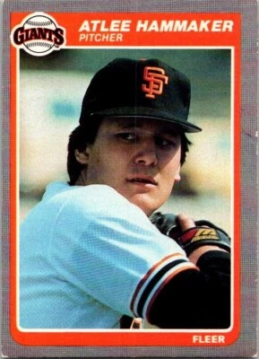 1985 Fleer Baseball Atlee Hammaker - Image 1 of 2