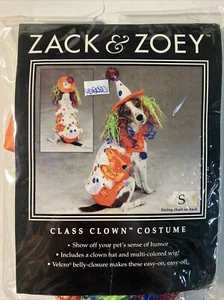 Dog Halloween Costume Class Clown Costume Zack & Zoey Size Small New In Package - Picture 1 of 4