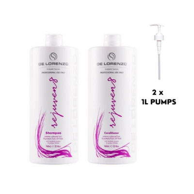 De Lorenzo Rejuven8 Shampoo and Conditioner 960ml + 2 Pumps DeLorenzo Hair Care - image 1 of 2