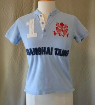 Shanghai Tang 淡蓝色 S/S 针织上衣 Polo 风格 XS 码 — 第 1/4 张图片