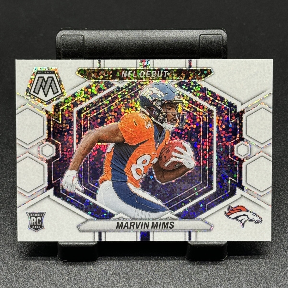 MARVIN MIMS 2023 Panini Mosaic Broncos Debut Rookie RC White Sparkle Prizm SSP