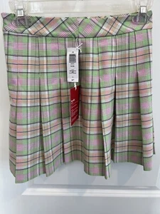 NWT Aritzia Sunday Best Mini Skirt Size 0 Plaid Pleated Multicolor - Picture 1 of 4