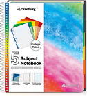 CRANBURY 5-Subject Notebook College Ruled - 400 Pages (200 Sheets) Spiral Notebo