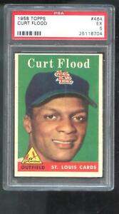 1958 Topps #464 Curt Flood ROOKIE RC PSA 5 Graded Baseball Card MLB Cardinals