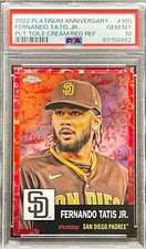 2022 Topps Chrome Platinum Fernando Tatis Jr. 1/5 Red Toile #100 PSA 10 POP 1