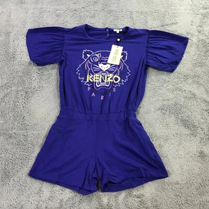 KENZO Romper Girls 12 Short Sleeve Purple Tiger Romper Purple Girls Casual - Picture 1 of 10