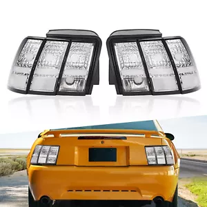 For Ford Mustang 1999-2004 Clear Lens Tail Lights Rear Brake Lamps Left+Right - Picture 1 of 15