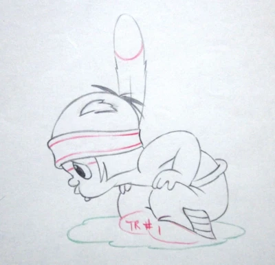 LITTLE HIAWATHA 1937 Indian Walt Disney ORIGINAL PRODUCTION cel DRAWING - Image 1 of 2