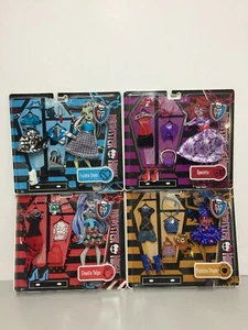 Monster High 4x Dress Fashion Clothes Outfit 2012 complete set Mattel #Y0402 new - Imagen 1 de 18
